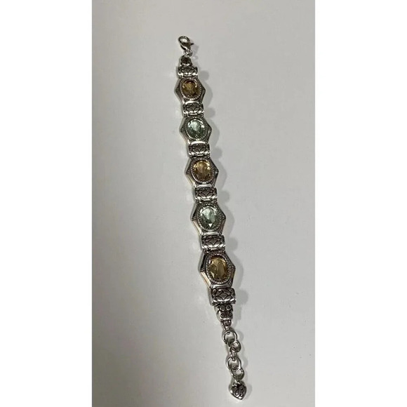 Brighton Silver Plated Bracelet Clear Crystals Beautiful Bracelet - Picture 3 of 11